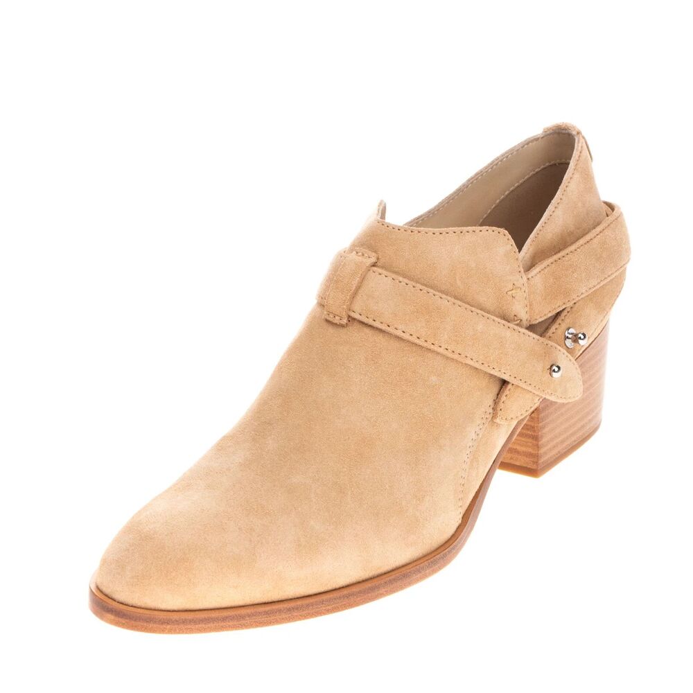 Rag & Bone Woman's Harley Tan Suede Short Booties Size 38 Boho festival Shoe